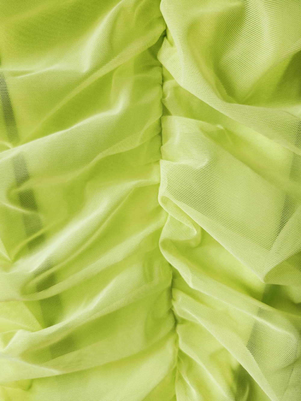 Oh Polly Neon Lime Strapless Ruched Mini Dress - Picture 10 of 11